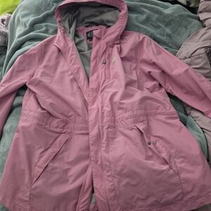 Carhartt Gray and Pink Rain Defender Jacket